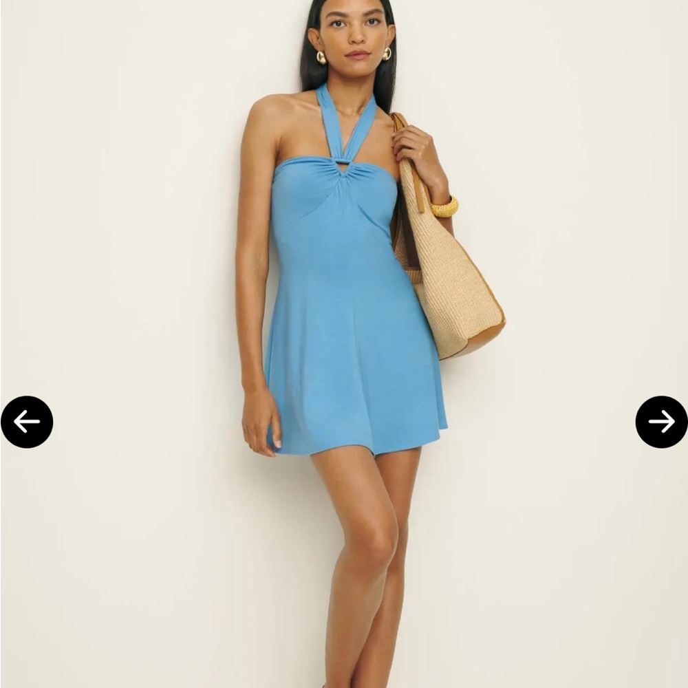 Reformation Blue Hera knit dress.